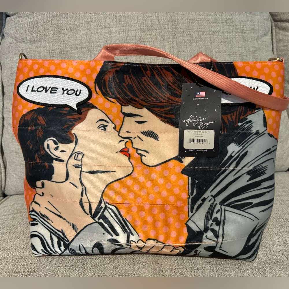 Harveys Seatbelt Tote I LOVE YOU Star Wars, Leia and Han Solo